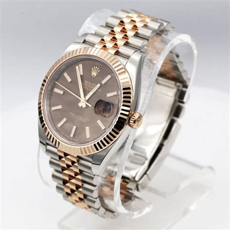 rolex datejust 41mm chocolate dial|Rolex Datejust 41 everose gold.